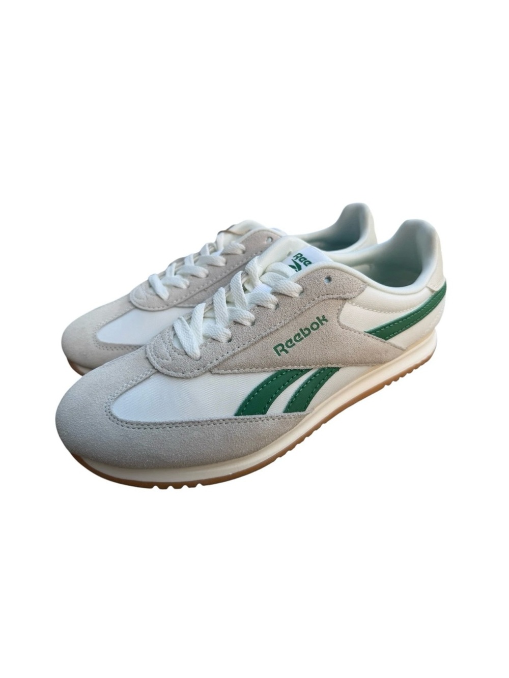 Reebok Slim Retro Runner Sneakers - White & Green
